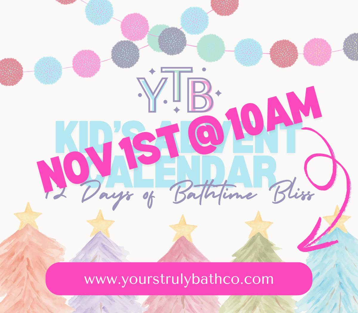 Kiddos Advent Calendar - 12 Days of Bathtime Bliss