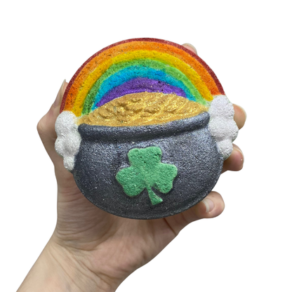 Gold at the Rainbow Bath Bomb