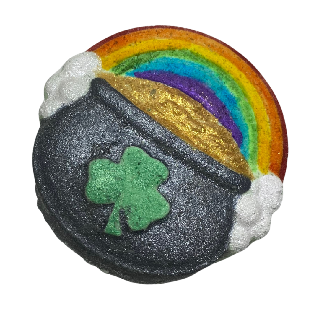 Gold at the Rainbow Bath Bomb
