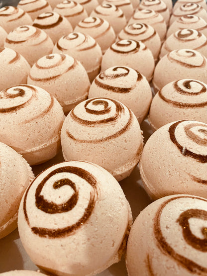 cinnamon roll Handmade natural bath bombs near me what is a bath bomb maker where to buy bath bombs fun  kid friendly relaxing bath bomb
