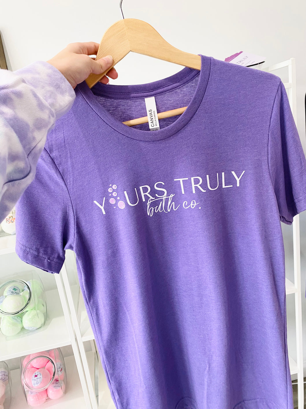 Yours Truly T-Shirt - Primary Logo in Purple